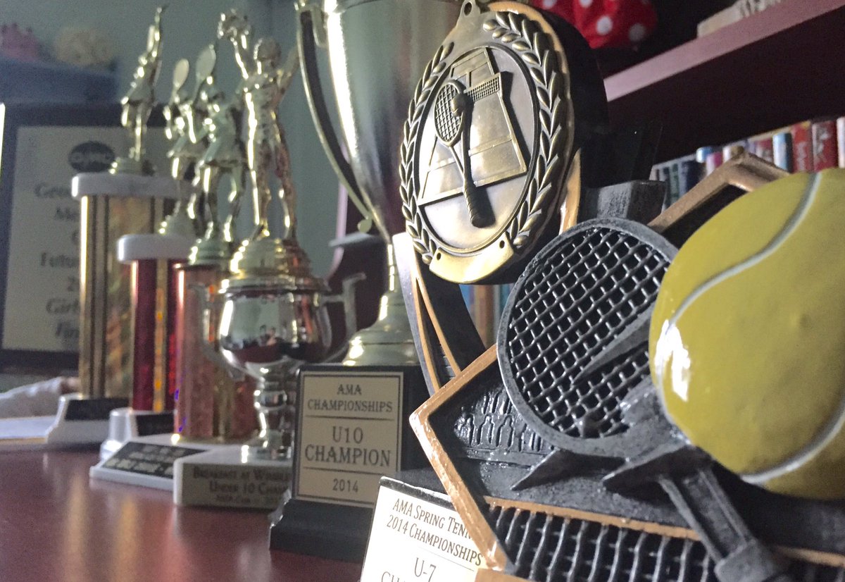 StasiaKryk's tweet photo. -"Trophies are earned at practice. You just pick them up at tournaments."  @amaclubnlc @TennisOntario @WilsonTennis https://t.co/UBvScSPILy
