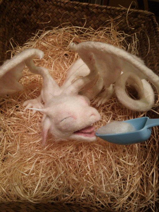 ドラゴン拾いました 羊毛フェルトで作られたドラゴンの赤ちゃんが超絶かわいい ねとらぼ