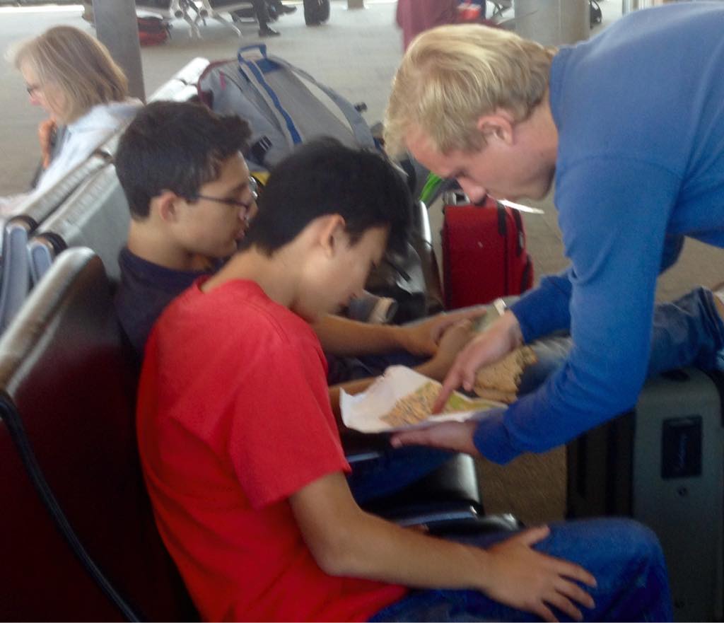 barb_bryant's tweet photo. Doing some armchair orienteering at Logan airport. We are on our way to te championships! #navigationgames #CRLS https://t.co/3RSkd3avRP