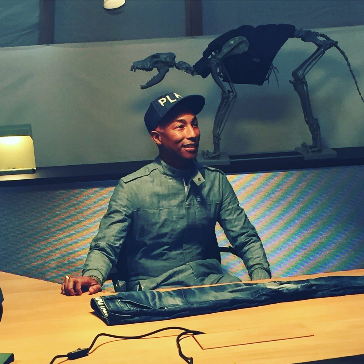 wallpapermag's tweet photo. New @GStarRAW co-owner #Pharrell holds court in his teepee cum office at the jean giant's Amsterdam HQ #rawfactory https://t.co/ctDZIjPVV4