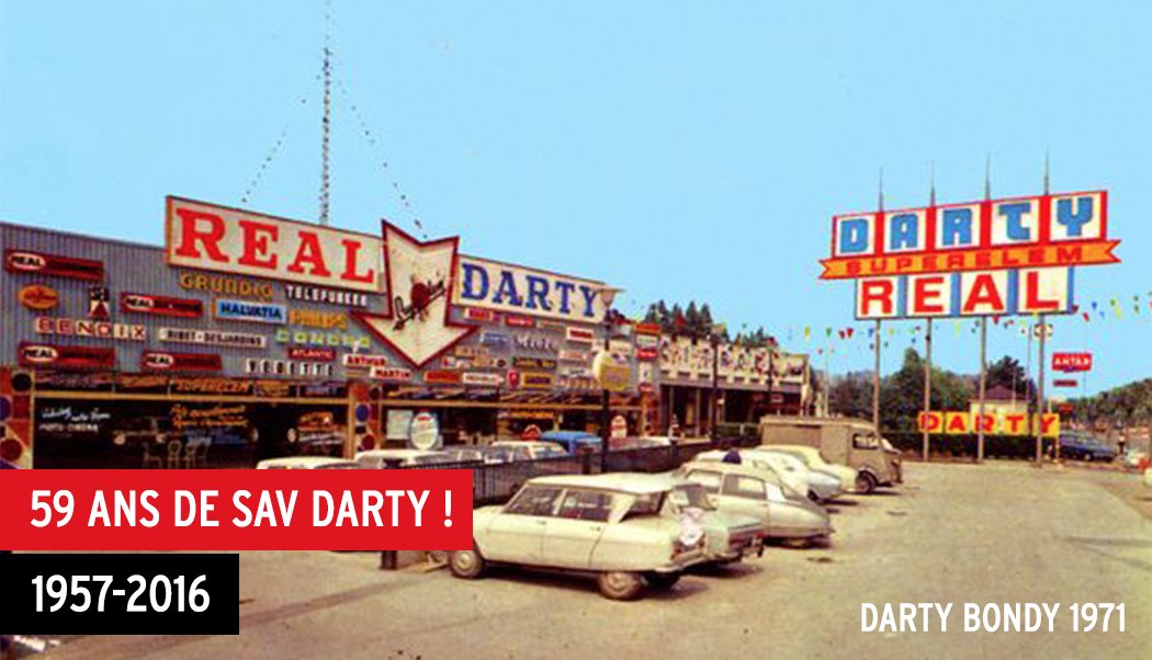 En 1968, la première grande surface Darty voyait le jour à Bondy ! ça a un peu changé depuis non ? ;) #MuseumWeek
