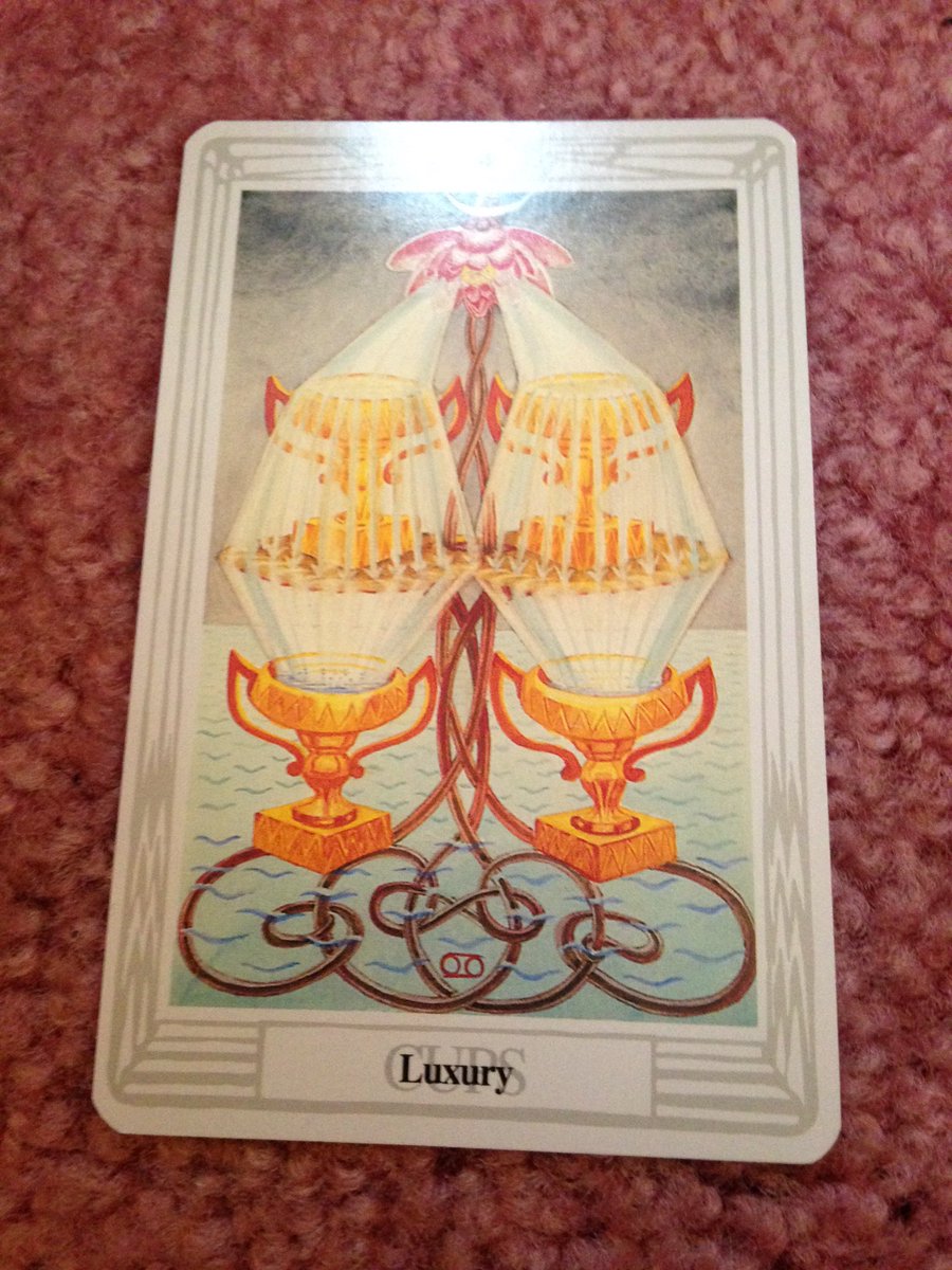 CaribbeanTarot's tweet image. #DailyDraw from my Thoth deck. I see love around me and celebrate its presence. #Meditation #ThothDeck