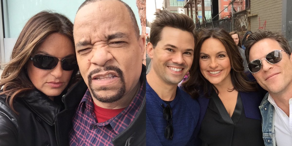 svufanblog4015's tweet image. The #SVUFamily !
#SVU
#SetFun
#BehindTheScenes
#Finlivia
#MariskaHargitay
#ICET
#MikeDoyle
#AndrewRannells