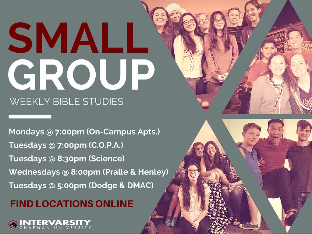 IVChapman's tweet photo. It's not too late to join a small group! Join us for the last 6 weeks of school! https://t.co/Rdun008XHp #ivchapman https://t.co/uNB3XxfPoo