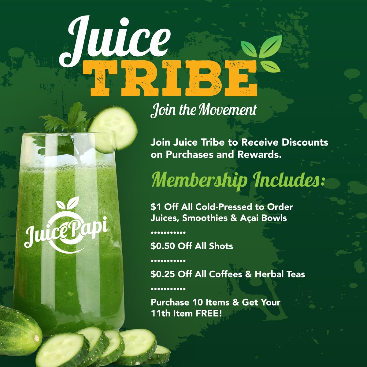 JuicePapiDelray's tweet photo. Join the JP Juice Tribe! Receive discounts on purchases &amp; earn FREE drinks! Register here: https://t.co/XfKNAiJbzD https://t.co/scmi285p6j