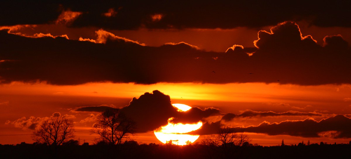 Hevvyr's tweet photo. @NFUCountryside @BBCWthrWatchers Sunset at Whitehouse Farm #NetherWhitacre #Sunset #Warwickshire https://t.co/orU6N0kgfq