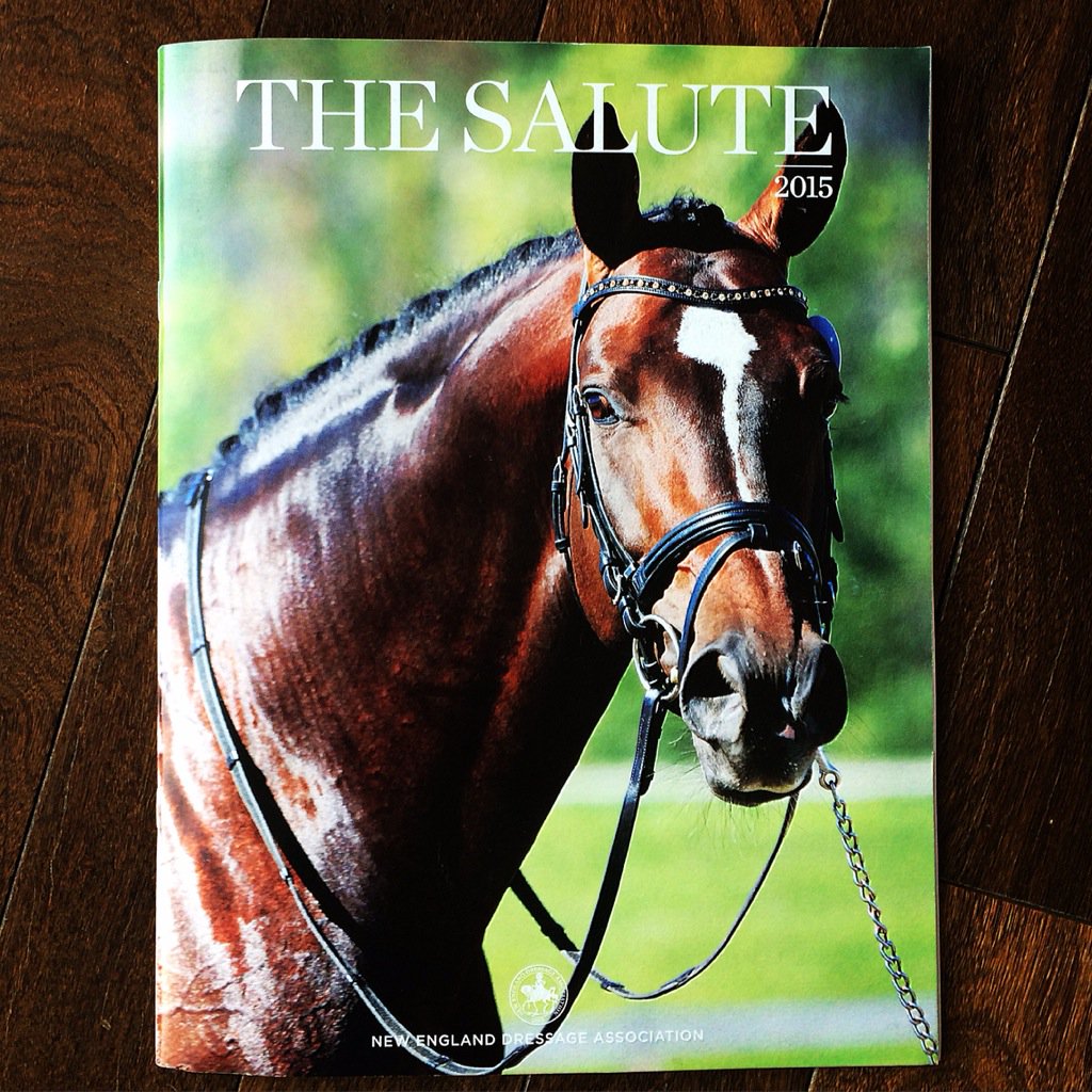 NEDADressage's tweet photo. NEDA members, we salute you! NEDA 2015 yearbooks are in mailboxes, or headed there soon. #nedadressage #dressage https://t.co/uKyzZYIrLP