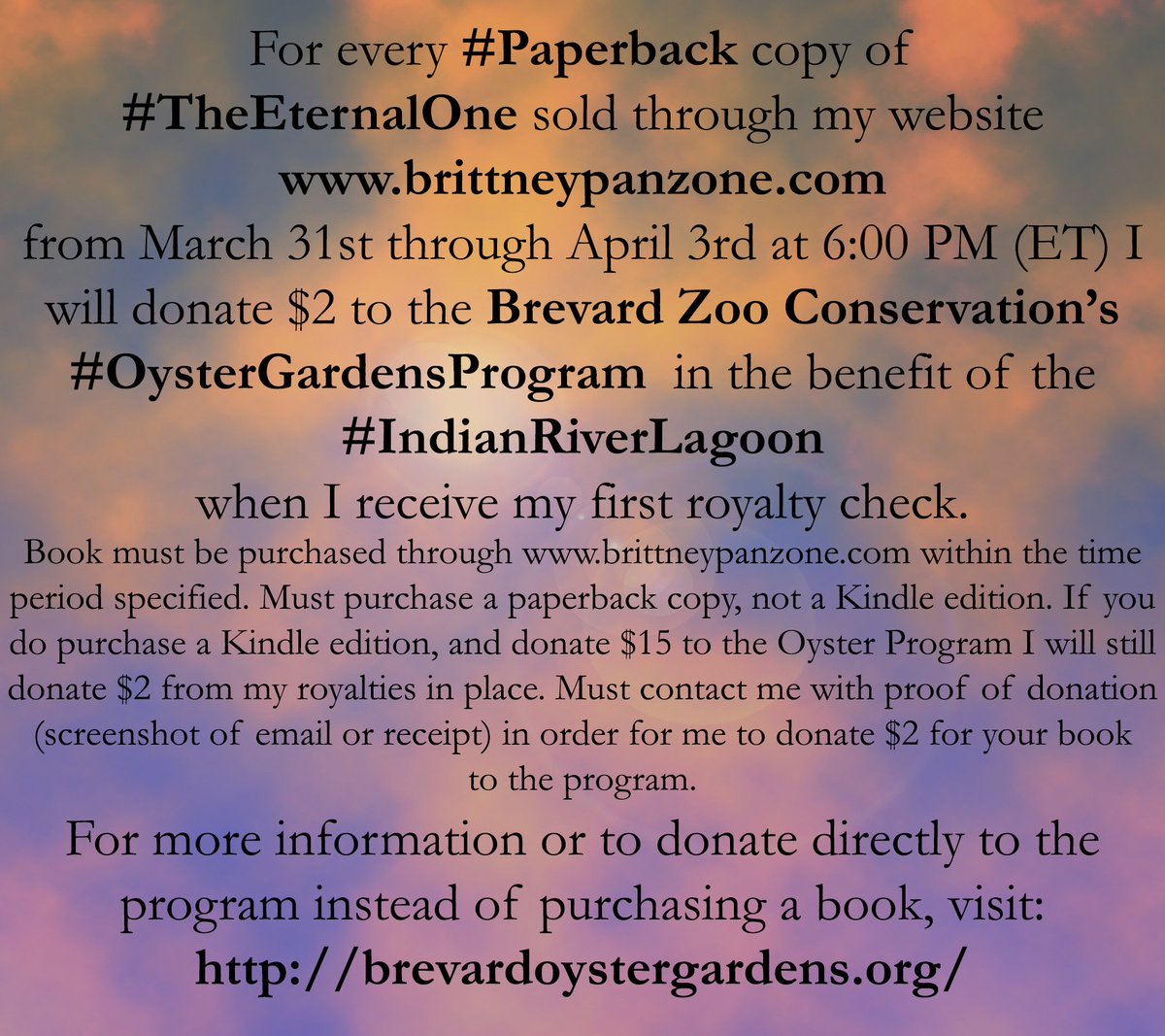 Britt_Panzone's tweet photo. Doing a #Fundraiser for @BrevardZoo's #OysterGardens in benefit of the #IndianRiverLagoon.>>>https://t.co/gH7vy44xqR https://t.co/Uzbzl8XkgC