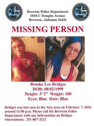 BethanyLocal15's tweet photo. Brewton PD 2 host news conference NOW about missing teen Brooke Bridges, 16, @LOCAL15NEWS https://t.co/qOkTV2Rnmr