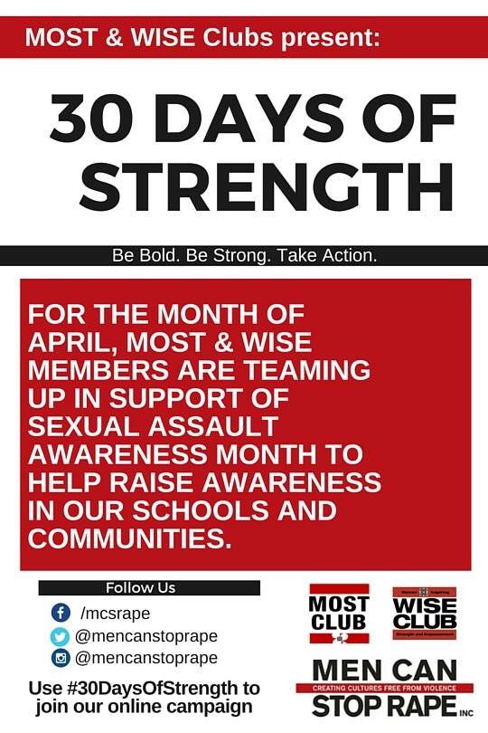 Excited to launch our Sexual Assault Awareness Month campaign. We hope you'll join our #30DaysOfStrength