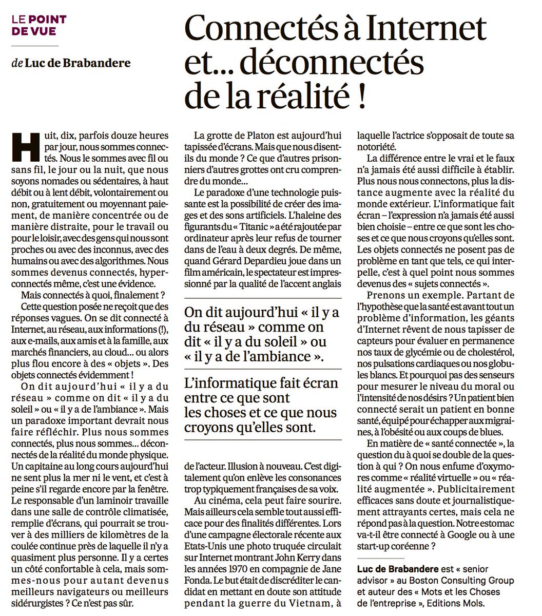 Displugteam's tweet image. On dit aujourd’hui « il y a du réseau » comme on dit « il y a du soleil » ou
« il y a de l’ambiance » #digitaldetox