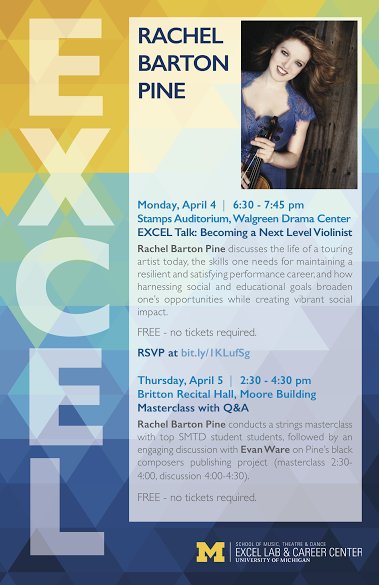 smtdexcel's tweet photo. We're so excited to host @RBPviolinist for two exciting #EXCELevents! Hope to see you there! https://t.co/B9k7FlyoIm