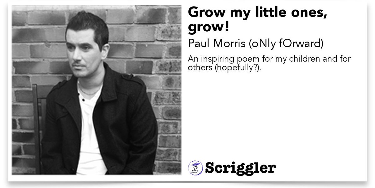 IScriggle's tweet photo. Grow my little ones, grow! by Paul Morris (@only4wardmedia) https://t.co/bueqEMbc9z #iartg #amwriting https://t.co/2amu1IlYwc