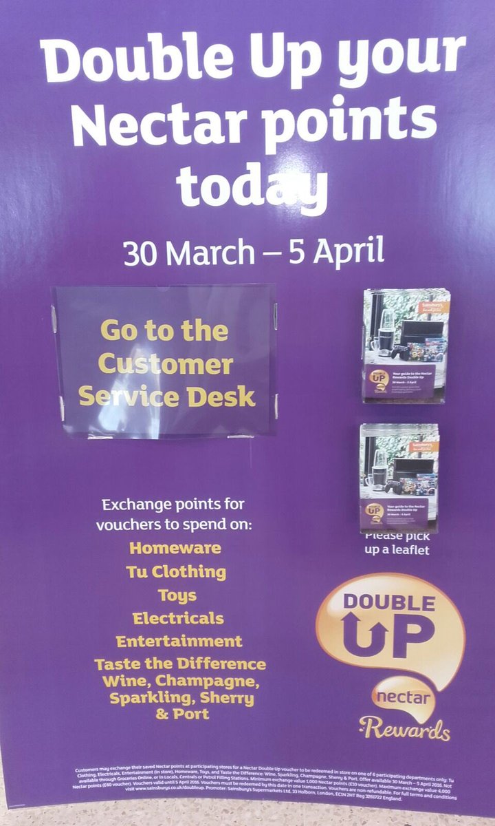 Mrstirling01's tweet photo. Have You Doubled Up Your @nectar Points Yet? #Sainsburys #Stirling #Deal @WindyWilson88 @Stirlingcouk @manager_marc https://t.co/R5swNjjdmQ