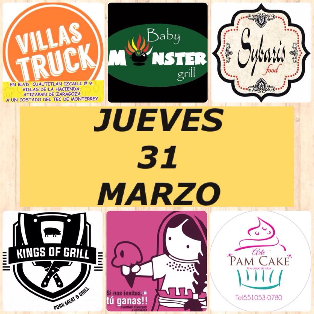 VillasTruck's tweet photo. Jueves!
Variedad de tacos, Baguettes gourmet ,costillas brisket aguas paletas postres y mas a un lado del @ITESMCEM https://t.co/EVODehCx3B