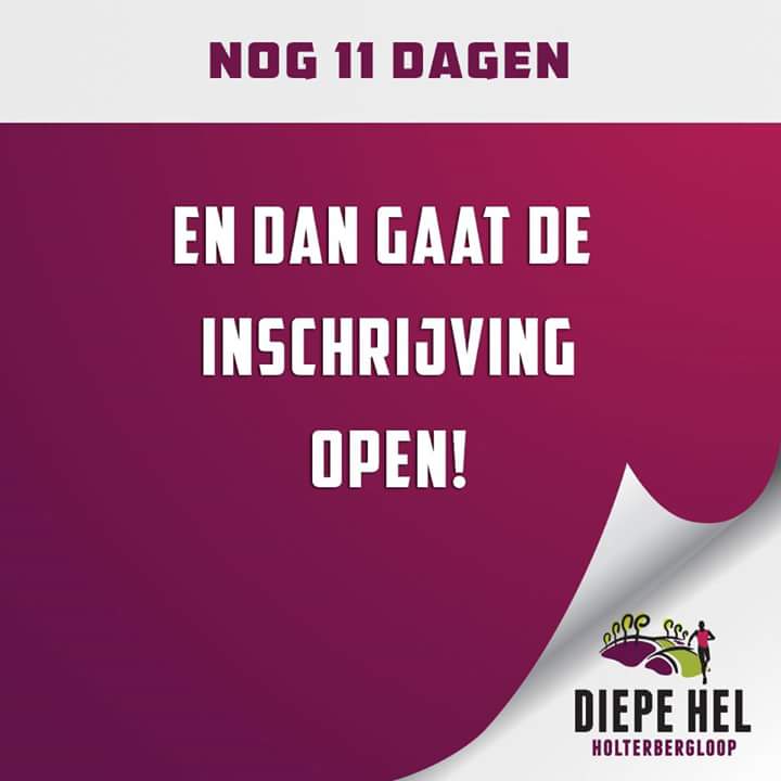 Dhhloop's tweet photo. Nog minder dan 11 dagen en dan gaat de inschrijving open voor de #Dhhloop 2016.van start! #running https://t.co/4gmefloJ3l