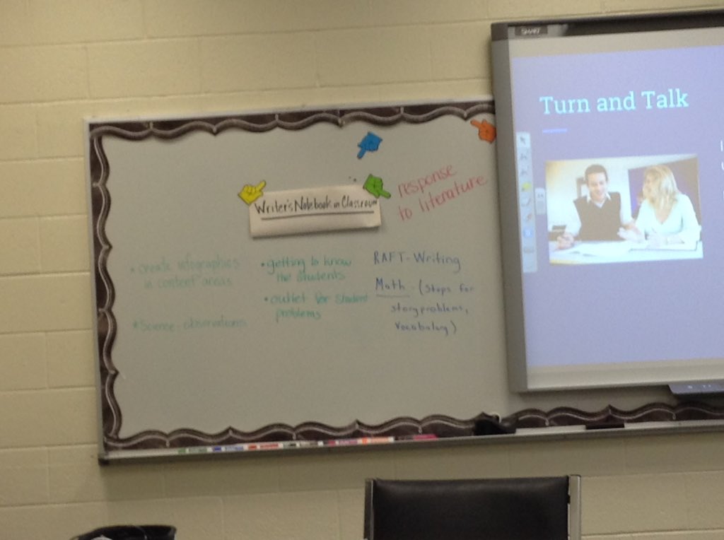 MrsEJoseph's tweet photo. Learning about the Writer's Workshop and uses for the writer's notebook #ycsPD https://t.co/UAdXQBr5AZ