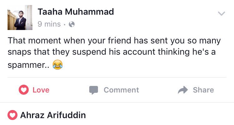 Ahrazzle's tweet photo. @snapchatsupport actually though I can't lose to @TaahaMuhammad this is serious stuff #snapwar https://t.co/rBShyXvjxx