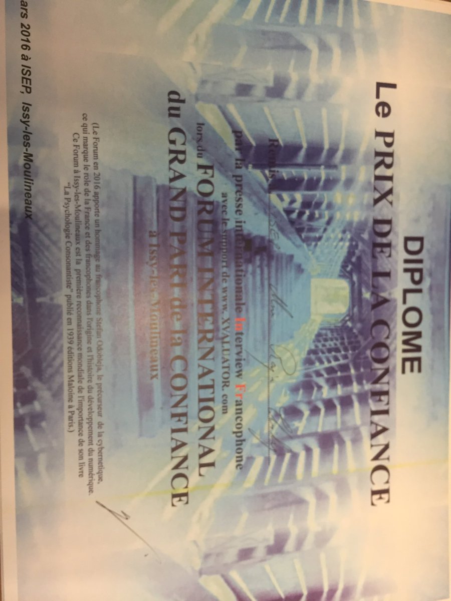 ajar75's tweet image. Prix de la confiance @ISEP