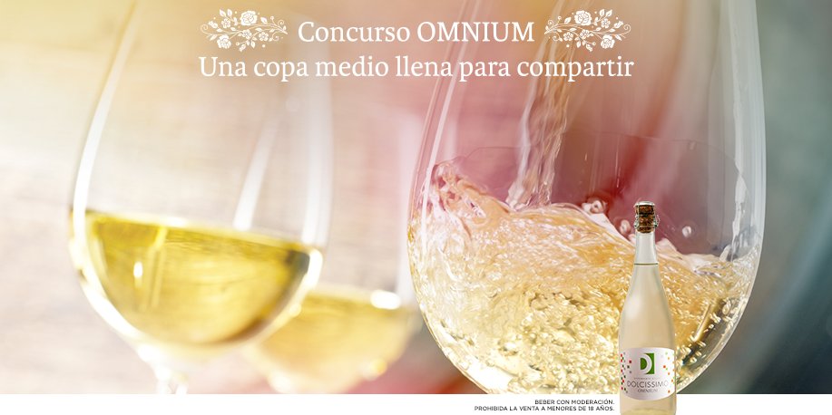 omniumwines's tweet photo. Sorteamos 3 cajas #Omnium Dolcissimo Espumante para homenajear a aquellos que ven la copa medio llena. ¡Mencionalos! https://t.co/iNBrp6Q8gc