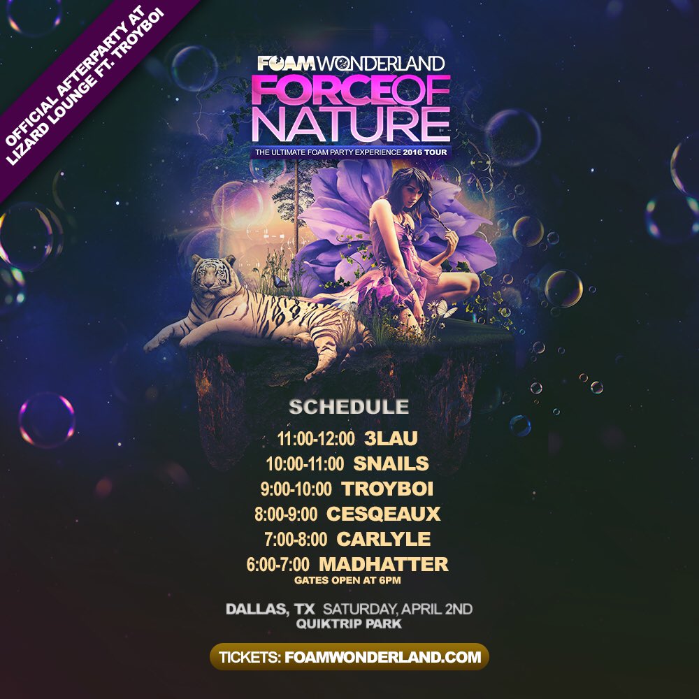 FoamWonderland's tweet photo. Here is the official schedule for #FWDallas! RT! Gates open at 6PM 💦

Tickets: https://t.co/chOnQ8NAVF https://t.co/0GAql4e4gC