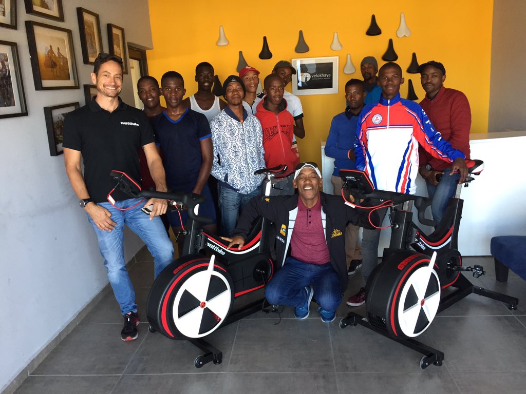 Velokhaya's tweet photo. Thnx 2 @stevesaunders from @wattbikeSA for the demo in talent id @HotChillee @WCCAfrica @UCI_cycling #creatingchamps https://t.co/el8cyewLCy