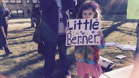 CongressmanDrew's tweet photo. If we elect #BernieSanders we can ensure that if this little girl works hard enough in school she can go to college. https://t.co/SoCvT6SdLz
