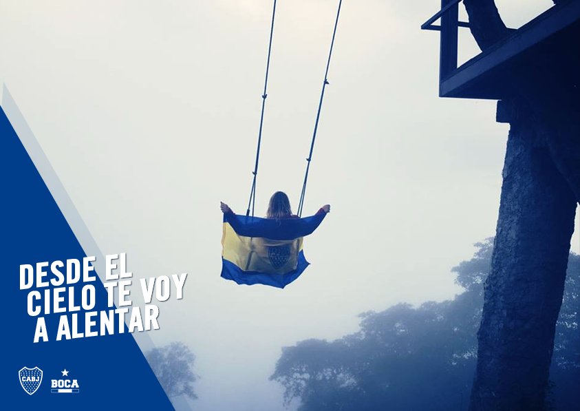 BocaJrsOficial's tweet photo. “Ni la muerte nos va a separar, desde el cielo te voy a alentar. Con #Boca en La casa del árbol, en Baños, Ecuador”. https://t.co/KbQCHO09lB