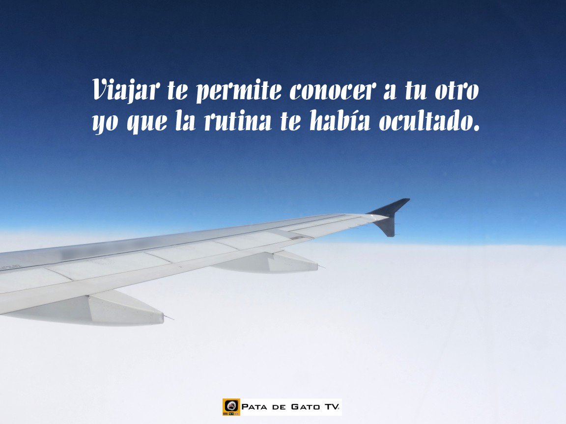 PataDeGatoTV's tweet photo. Cuando viajas, no sólo sales de tu ciudad, viajas hacia tu interior !A viajar! https://t.co/vRQbroWl3k #viajes https://t.co/P5Mie9DgR0