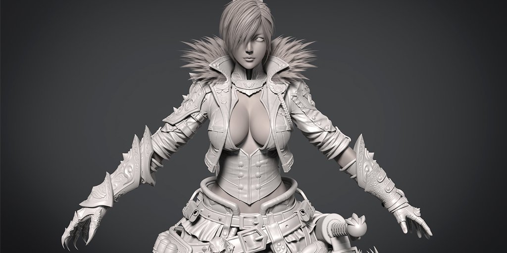 maxonzbrush's tweet photo. Katarina: a stylish new character by ZBrushCentral member Ju Long! Great work! #ZBrush #3D https://t.co/F68kb3dsn5 https://t.co/I8UsCLNKJi
