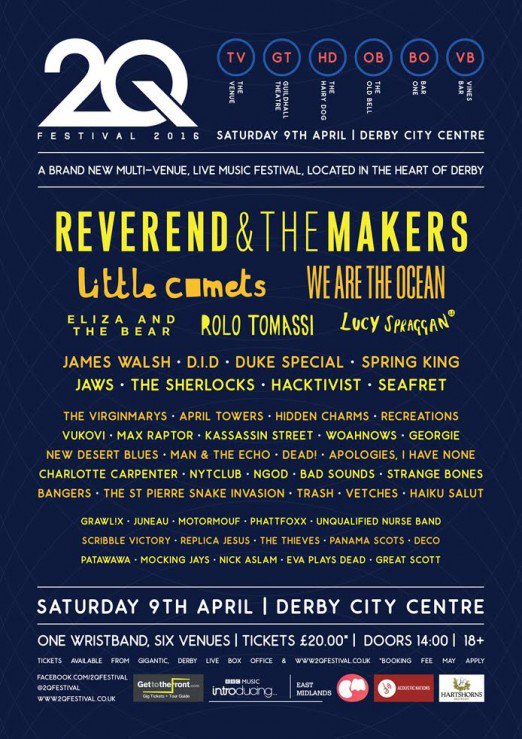 Last Chance Win!… @2QFestival 2016 in #Derby – 2 Pairs of Tickets, Follow + RT to Enter ow.ly/ZL24W