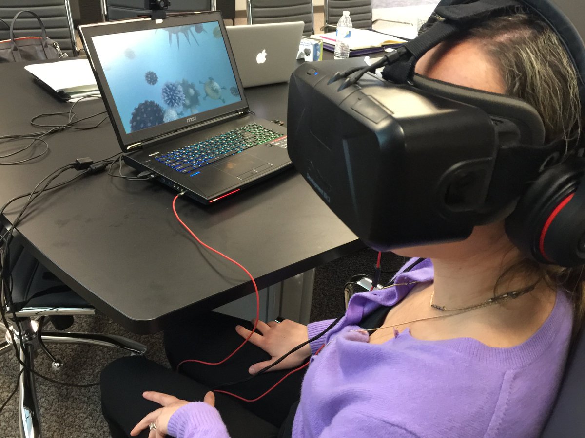 Fxpowers's tweet photo. Great VR demo today with @ConfideoLabs featuring @DoctorVirtualis with both #OculusRift #GoogleCardboard #hcmktg https://t.co/HgyMgfBaZv