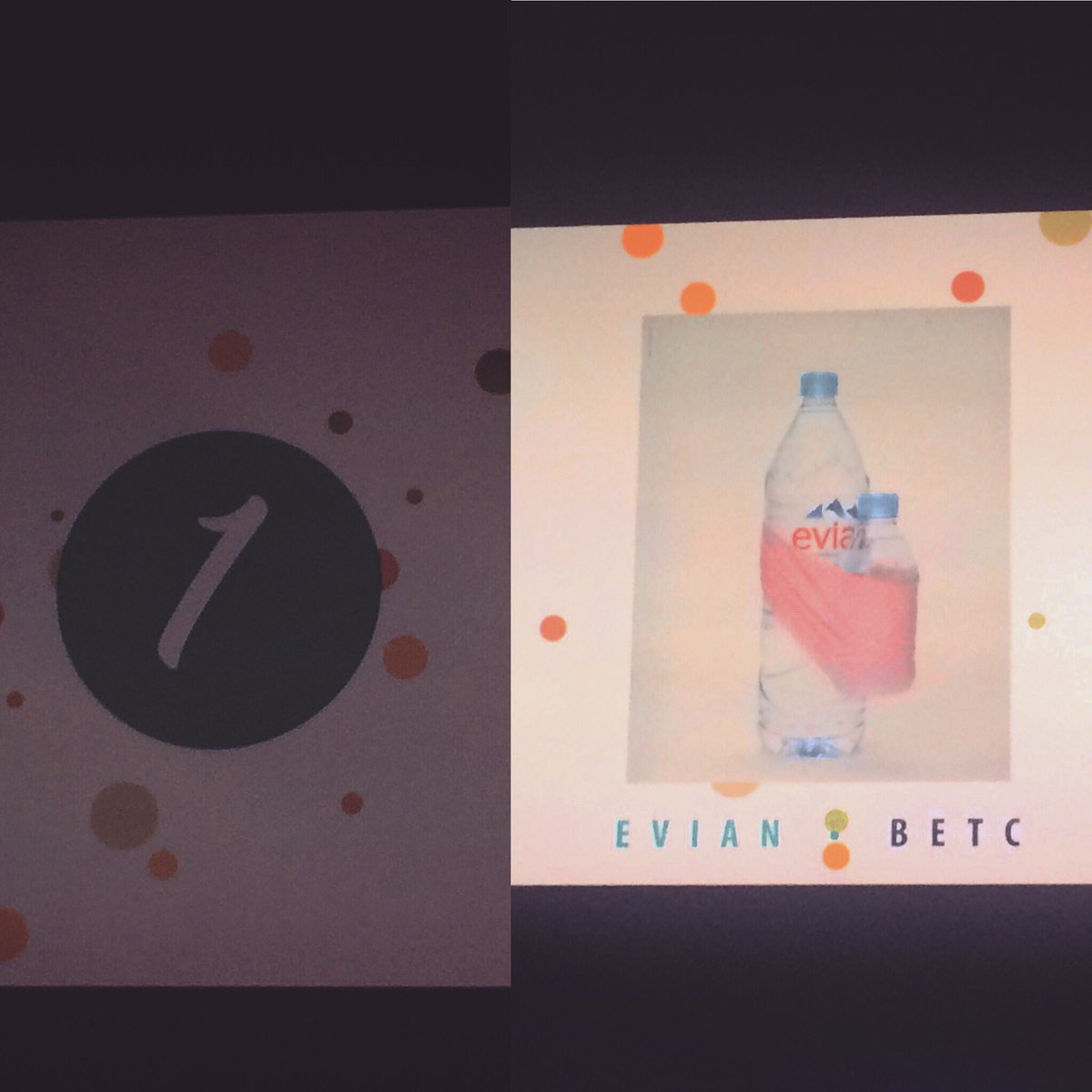 stephonidis's tweet image. Evian for the win for best communication extérieur (OOH) #palmapub #paris #adlife #ipsos @evianwater