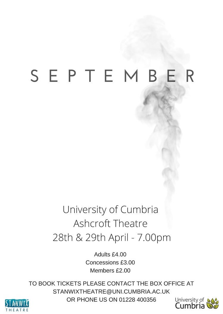 Rhys321's tweet photo. Poster for my final at University. September, it's beautifully tragic. Power | Respect | Heart ❤️ https://t.co/1DOTDt89q6