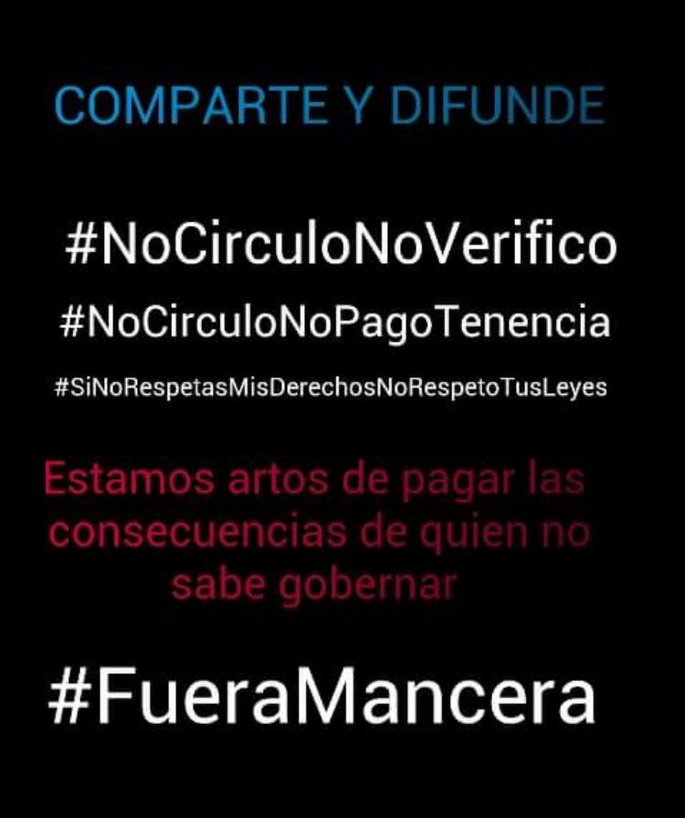 mikkeltorlan's tweet photo. #NoCirculoNoVerifico #NoCirculoNoPagoTenencia https://t.co/1jIppXc4jn