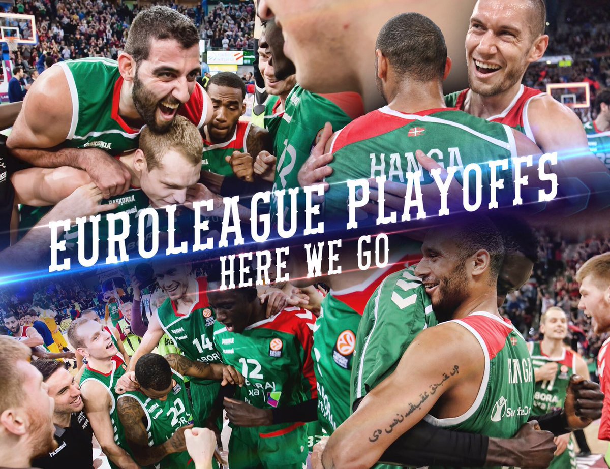 Baskonia's tweet photo. ¡Clasificados entre los 8 mejores de Europa! #MisiónCumplida / Hello @Euroleague Play Offs 👋
Here we go!! https://t.co/OKIMyz01ug