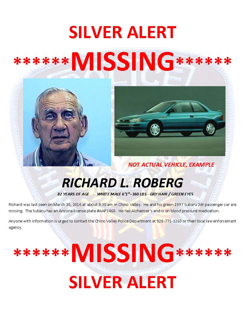 Chino Valley Police on Twitter "Help CVPDAZ and his family locate Richard. Call with info
