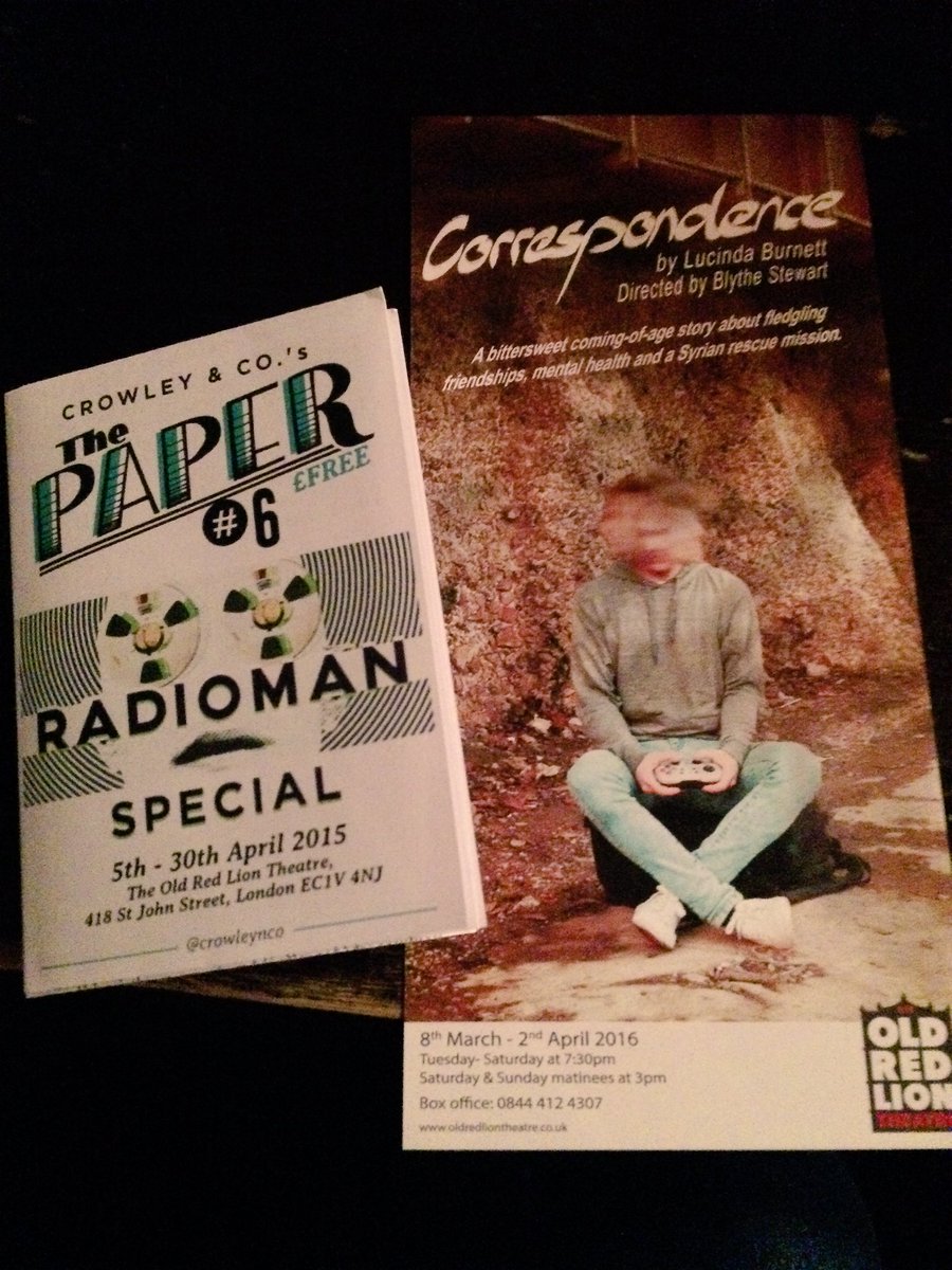 _Correspondence's tweet photo. We LOVE the flyers for #Radioman up next @ORLTheatre opening Tues, but first our final 3 shows of #Correspondence! https://t.co/W3tuluTwWl