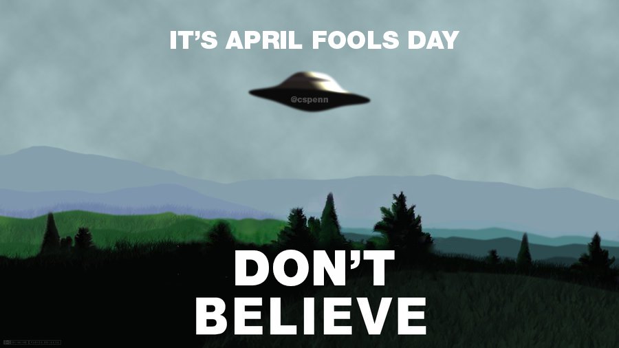 A reminder for the next day or so. #aprilfools