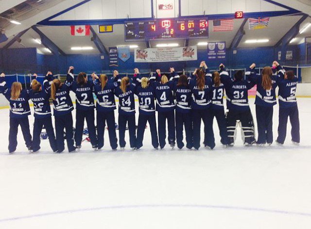 ringettealberta's tweet photo. A little #tbt to U14AA Team Alberta (@RingetteCalgary Blue) winning #WCRC2016 GOLD! #bestofthewest #ABPride https://t.co/PDstH6dKSl