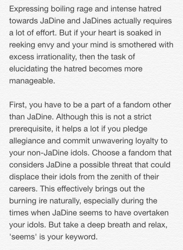 jadines_usa's tweet photo. "How to be an avid JaDine hater" https://t.co/uAPP5Er9Ld