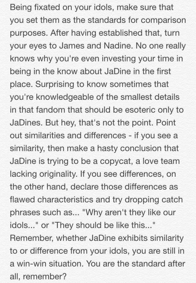 jadines_usa's tweet photo. "How to be an avid JaDine hater" https://t.co/uAPP5Er9Ld