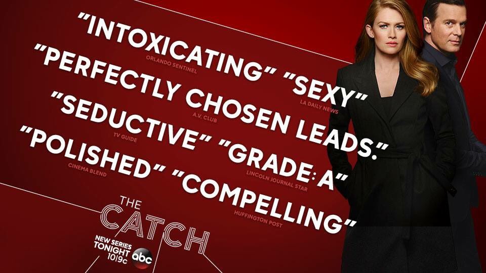 Join us tonight at 10/9c tweet #TheCatch it's a big push to trend for <a href="/iammireilleenos/">Mireille Enos</a> new show #MireilleEnos