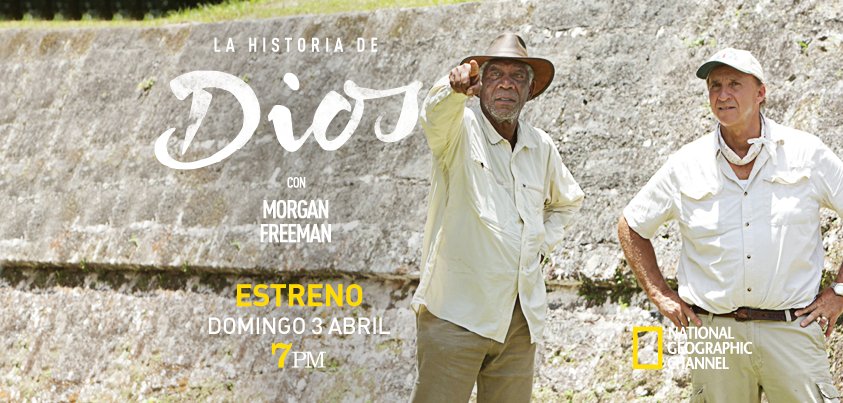 NatGeo_la's tweet photo. ¿Te sumas al viaje? ¡RT! #LaHistoriaDeDios, con Morgan Freeman. Domingo, 7 PM.
https://t.co/mx3LHuZES4 https://t.co/tPqAiHdY4j