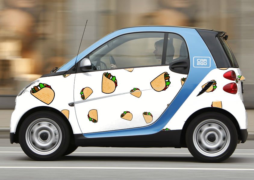OMGAUSTINTACOZ's tweet photo. @car2goAustin WHEN YOU TAKE OFF THOSE SPOTIFY HOUSE DECALS YOU NEEEEEED THESE. READY TO GO HOT OFF THE PRESSES https://t.co/8YfVf5iyaz