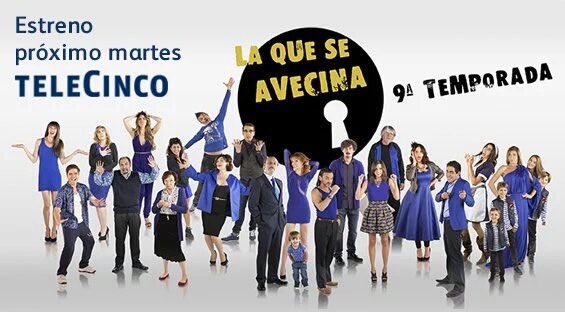 _laqueseavecina's tweet photo. ¡El próximo martes, 5 de abril, ESTRENO DE LA NOVENA TEMPORADA DE #LQSA en Telecinco! RT! #lqsat9 https://t.co/NndHkFe5Xg