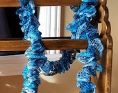 mommyrex29's tweet image. ⌂ø Scarf, Fashion Scarf in Lite/Dark Blue Fashion Yarn, Crochet Fashion Scarf 55" inches etsy.me/1OeJ52v