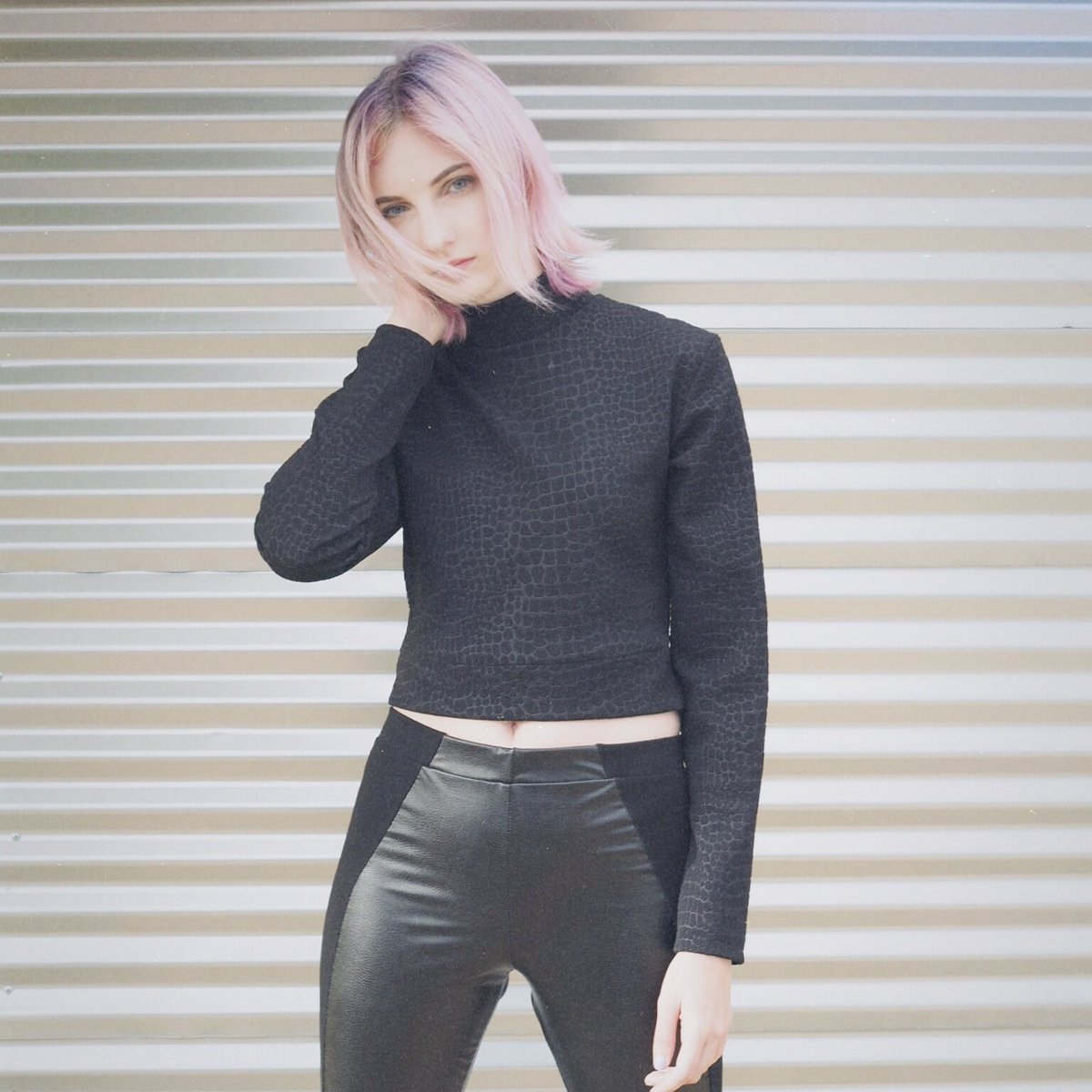 RogueMinx's tweet photo. Snakebite is a faux reptile print turtleneck that I just made! Coming to the shop soon + in other designs! #fashion https://t.co/5xbKyJgivU