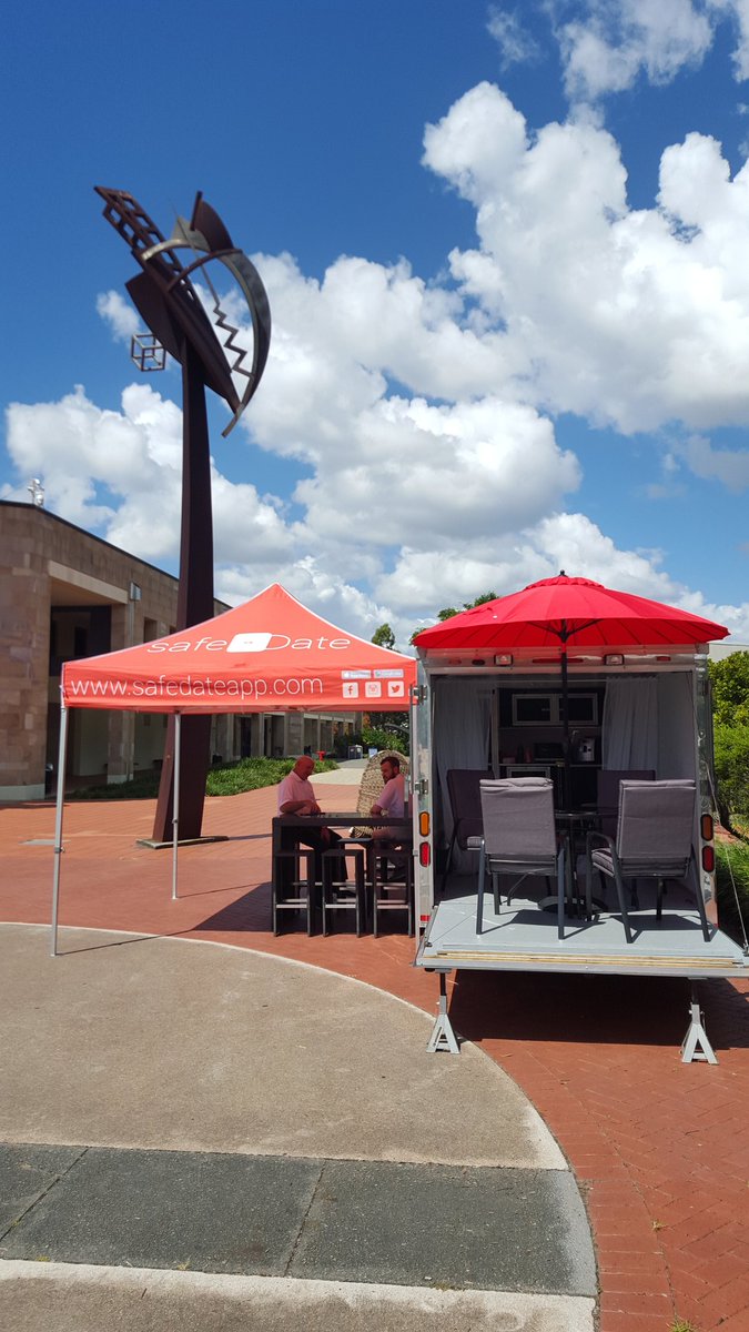 safeDateapp's tweet photo. All set up ready for action. #KickOff #safedateapp @Ronna_Burton https://t.co/aYZz99P1h9