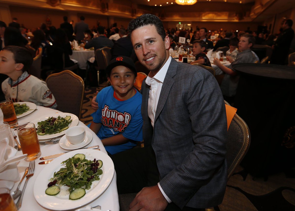 SFGiants's tweet photo. Earlier today the @giantscommunity Fund hosted the Play Ball Lunch. 
Our guys look sharp all dressed up.
#SFGiants https://t.co/eShzdEKmXG